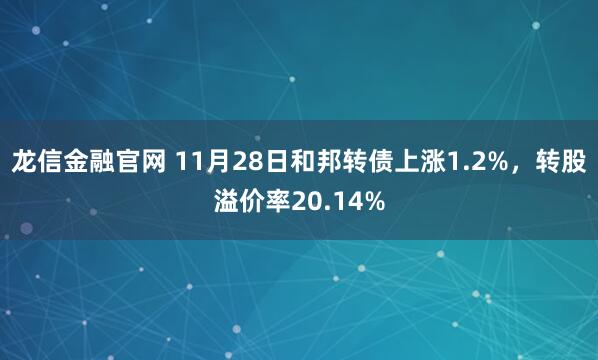 龙信金融官网 11月28日和邦转债上涨1.2%，转股溢价率20.14%