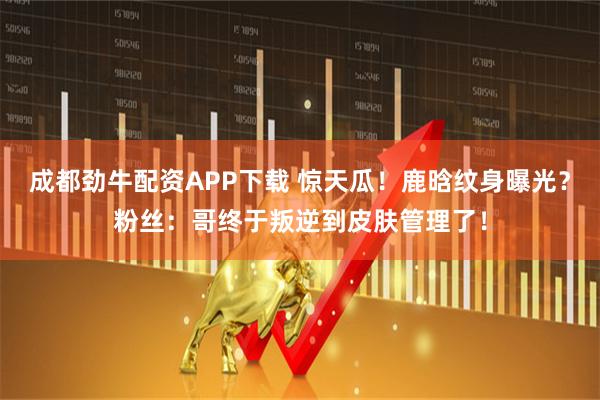 成都劲牛配资APP下载 惊天瓜！鹿晗纹身曝光？粉丝：哥终于叛逆到皮肤管理了！